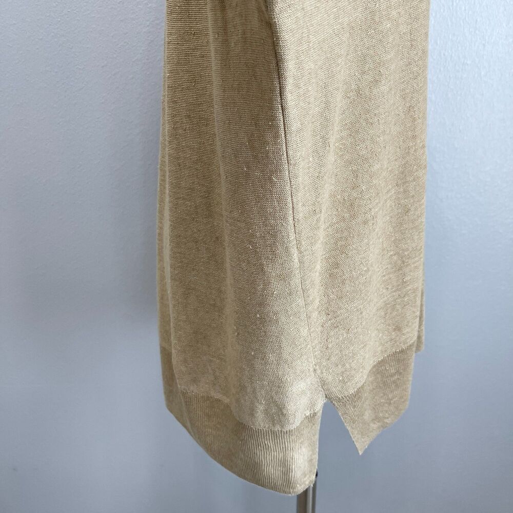 Polo‎ Ralph Lauren Women's V-Neck Sweater Small Beige 100% Linen - Picture 6 of 9